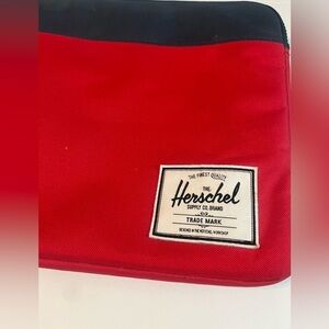 HERSCHEL Supply Co Laptop Sleeve Padded Case Bag Luxury red blue 16”